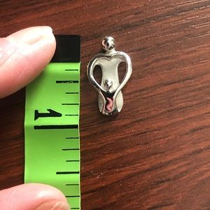 Sterling silver mom/child pendant